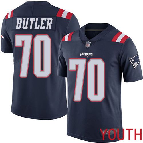 New England Patriots Football 70 Rush Vapor Untouchable Limited Navy Blue Youth Adam Butler NFL Jersey